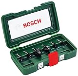 Bosch Set de 6 fresas de metal duro (para madera, Ø de vástago 6 mm, accesorios para fresadora)